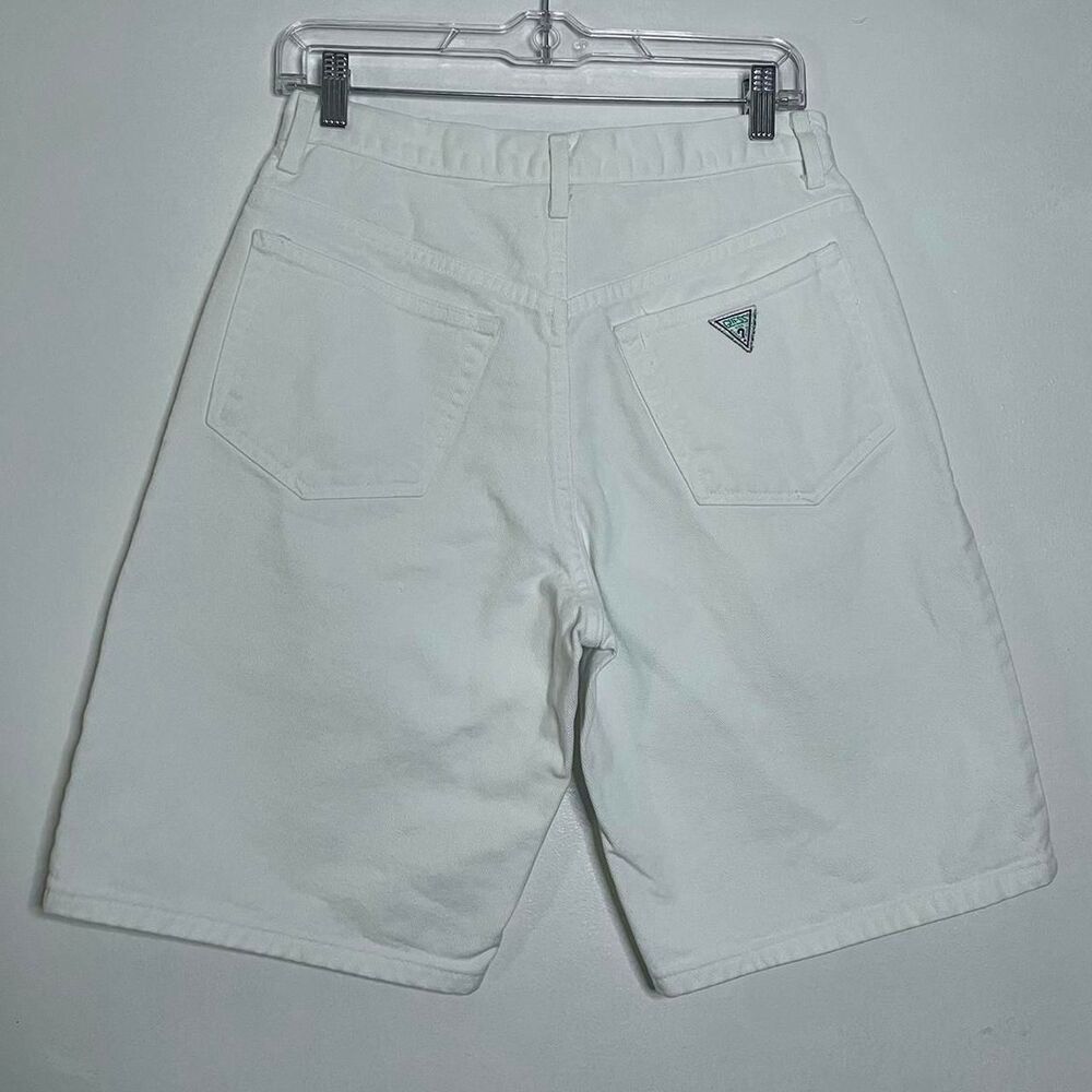 Vintage 90's Guess Shorts White Jorts Denim Size 30